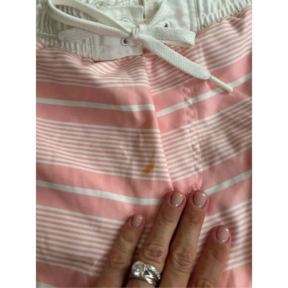 MINNOW Boys Sorbet Pink Stripe Boardie With Pockets 9/10 - Picture 4 of 5